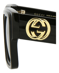 Gucci Gucci Womens Square/Rectangle Black Black Brown Fashion Designer Eyewear