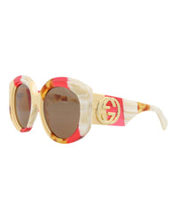 Gucci Gucci Womens Round/Oval Havana Havana Brown Fashion Designer Eyewear