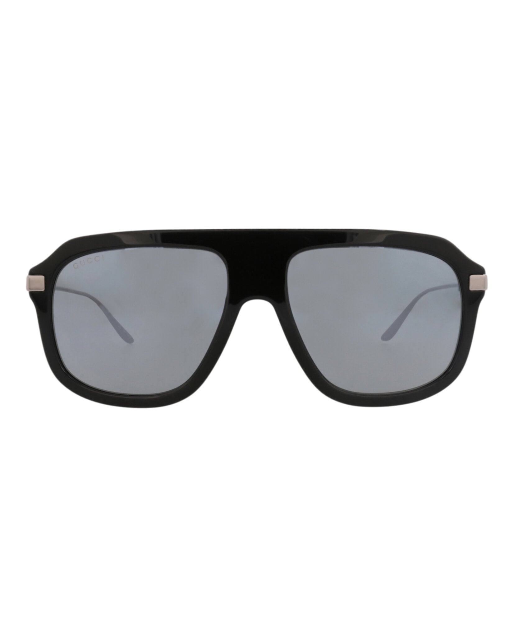 Gucci Mens Aviator Black Ruthenium Silver Fashion Designer Eyewear