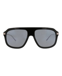 Gucci Mens Aviator Black Ruthenium Silver Fashion Designer Eyewear