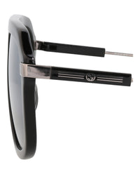Gucci Mens Aviator Black Ruthenium Silver Fashion Designer Eyewear