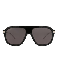 Gucci Mens Aviator Black Silver Grey Fashion Designer Eyewear