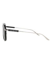 Gucci Mens Aviator Black Silver Grey Fashion Designer Eyewear