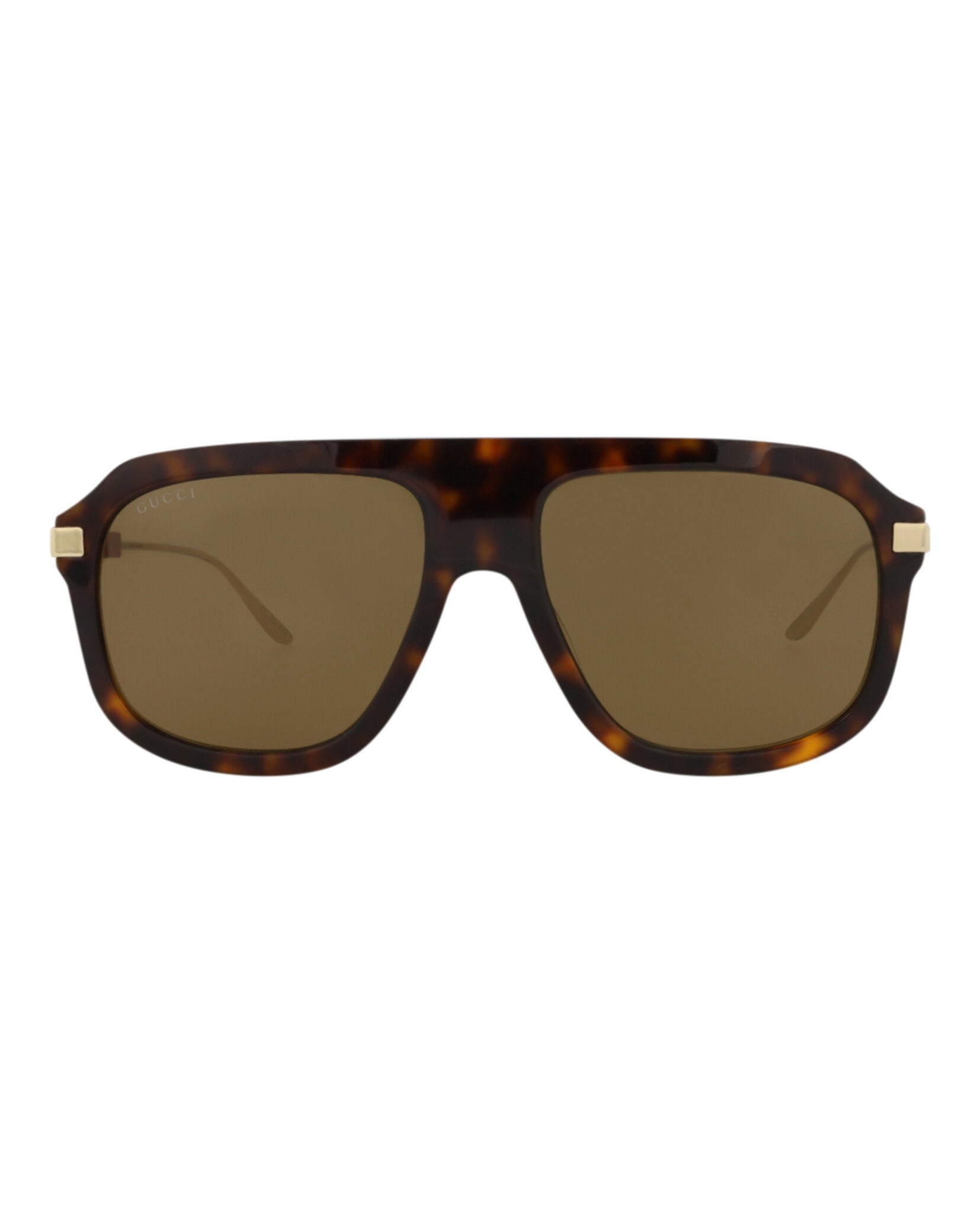 Gucci Mens Aviator Havana Gold Brown Fashion Designer Eyewear