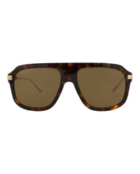 Gucci Mens Aviator Havana Gold Brown Fashion Designer Eyewear