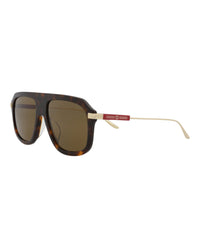 Gucci Mens Aviator Havana Gold Brown Fashion Designer Eyewear