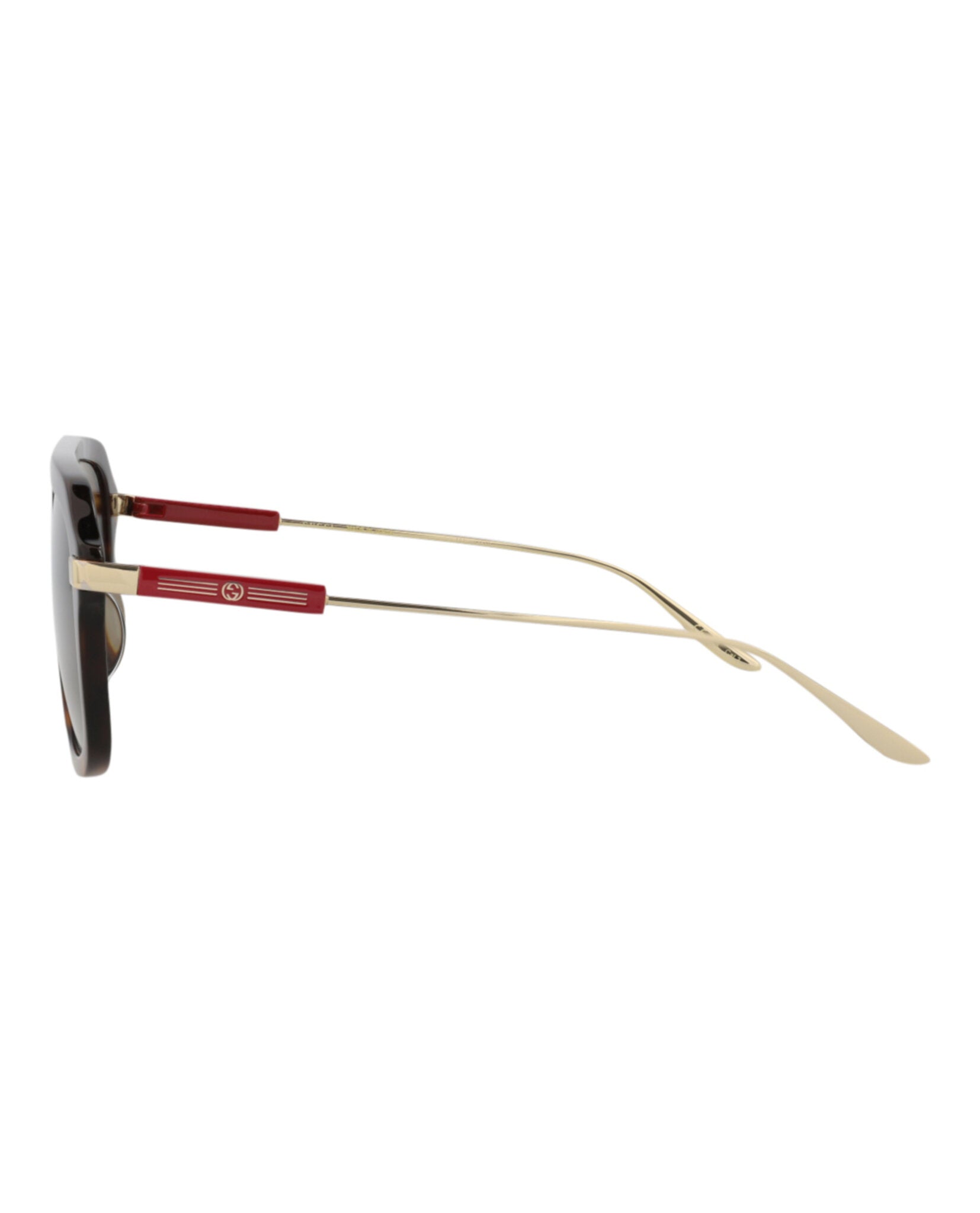 Gucci Mens Aviator Havana Gold Brown Fashion Designer Eyewear