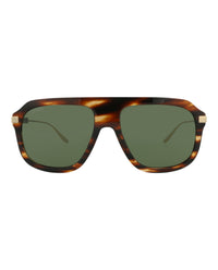 Gucci Mens Aviator Havana Gold Green Fashion Designer Eyewear
