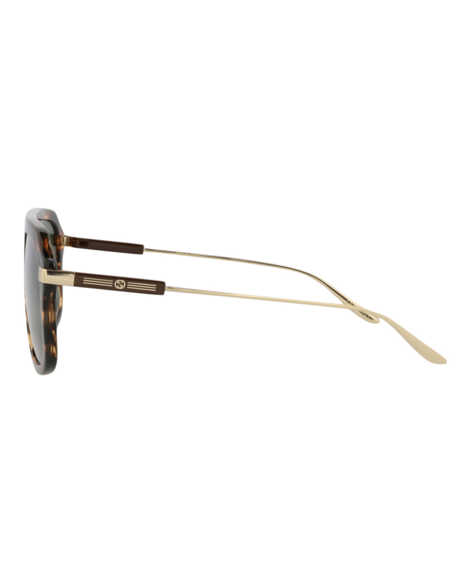 Gucci Mens Aviator Havana Gold Green Fashion Designer Eyewear