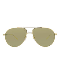 Gucci Mens Aviator Gold Gold Yellow Fashion Designer Eyewear