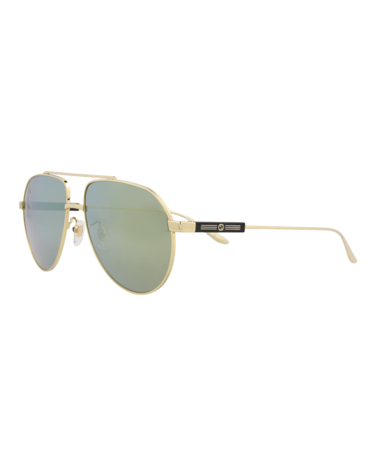 Gucci Mens Aviator Gold Gold Yellow Fashion Designer Eyewear
