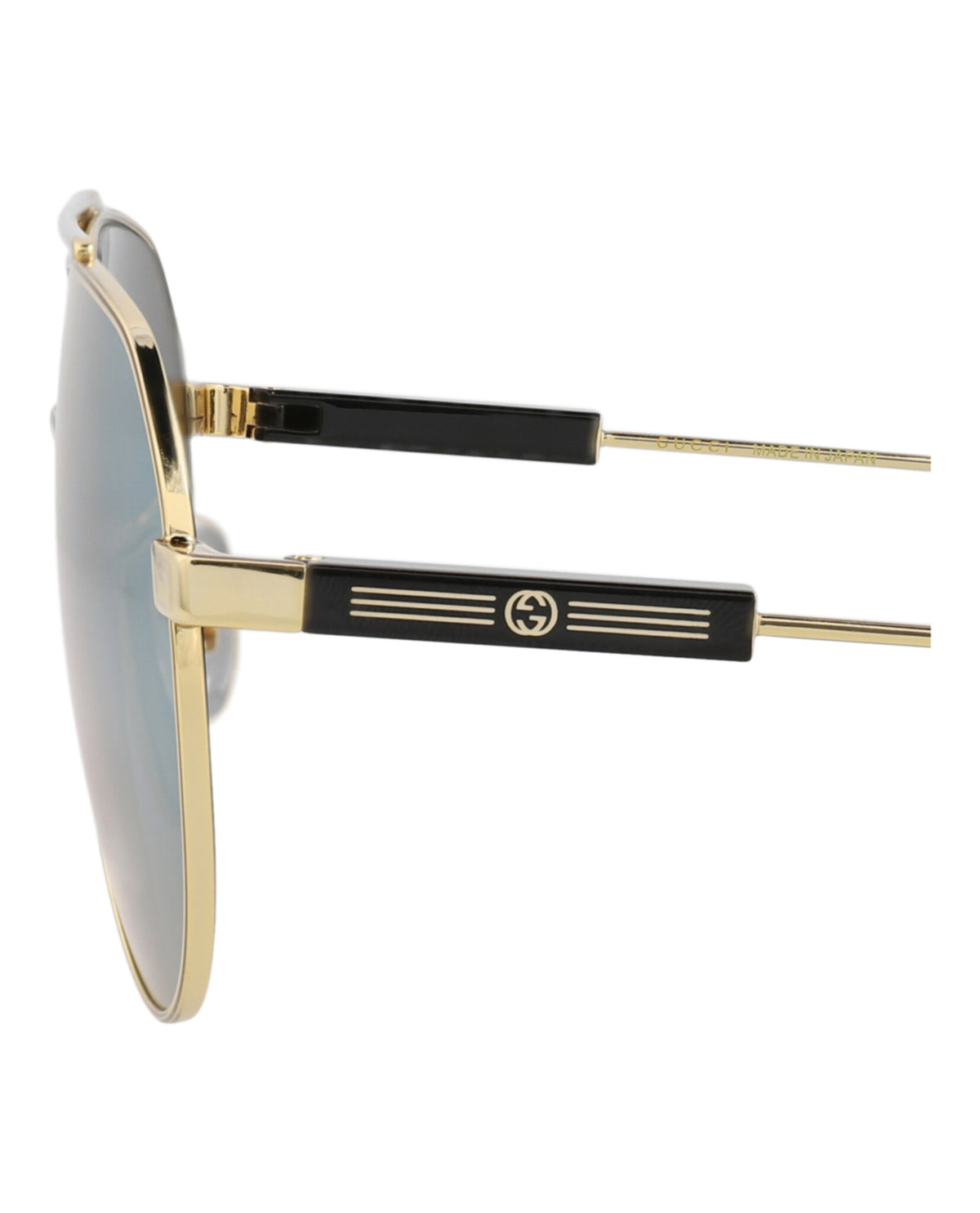 Gucci Mens Aviator Gold Gold Yellow Fashion Designer Eyewear