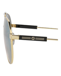 Gucci Mens Aviator Gold Gold Yellow Fashion Designer Eyewear