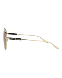 Gucci Mens Aviator Gold Gold Brown Fashion Designer Eyewear