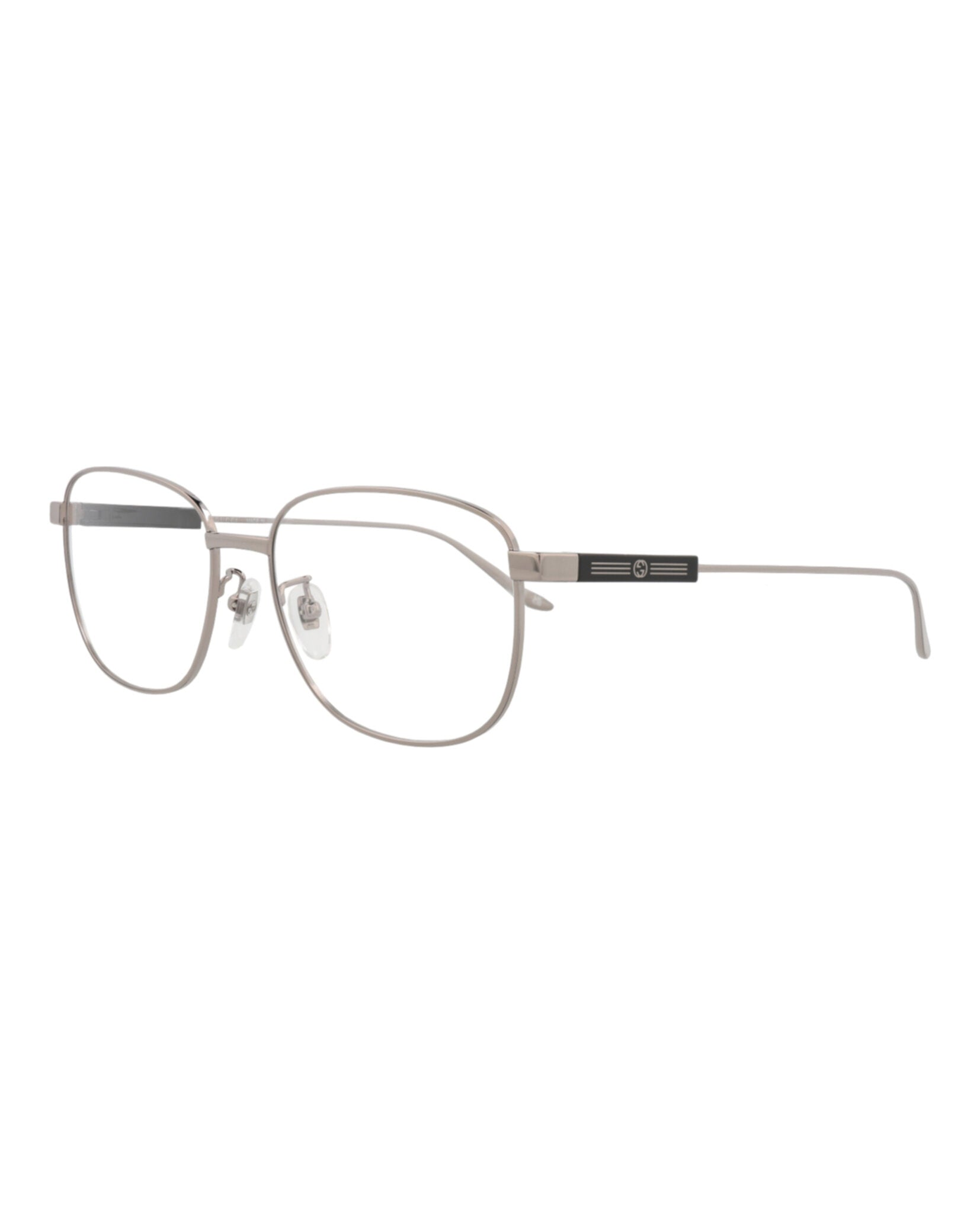 Gucci Mens Square/Rectangle Ruthenium Ruthenium Transparent Fashion Designer Eyewear