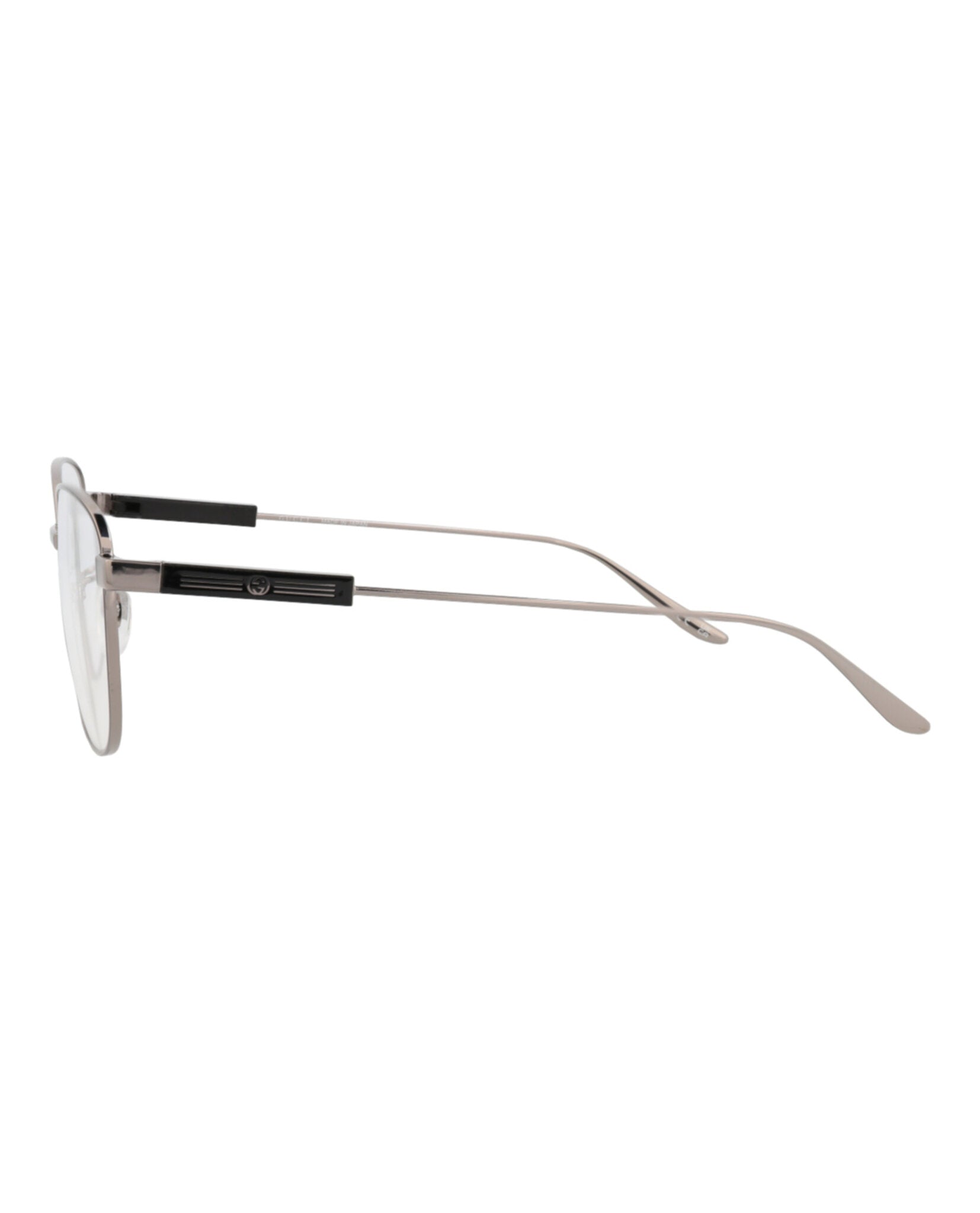 Gucci Mens Square/Rectangle Ruthenium Ruthenium Transparent Fashion Designer Eyewear