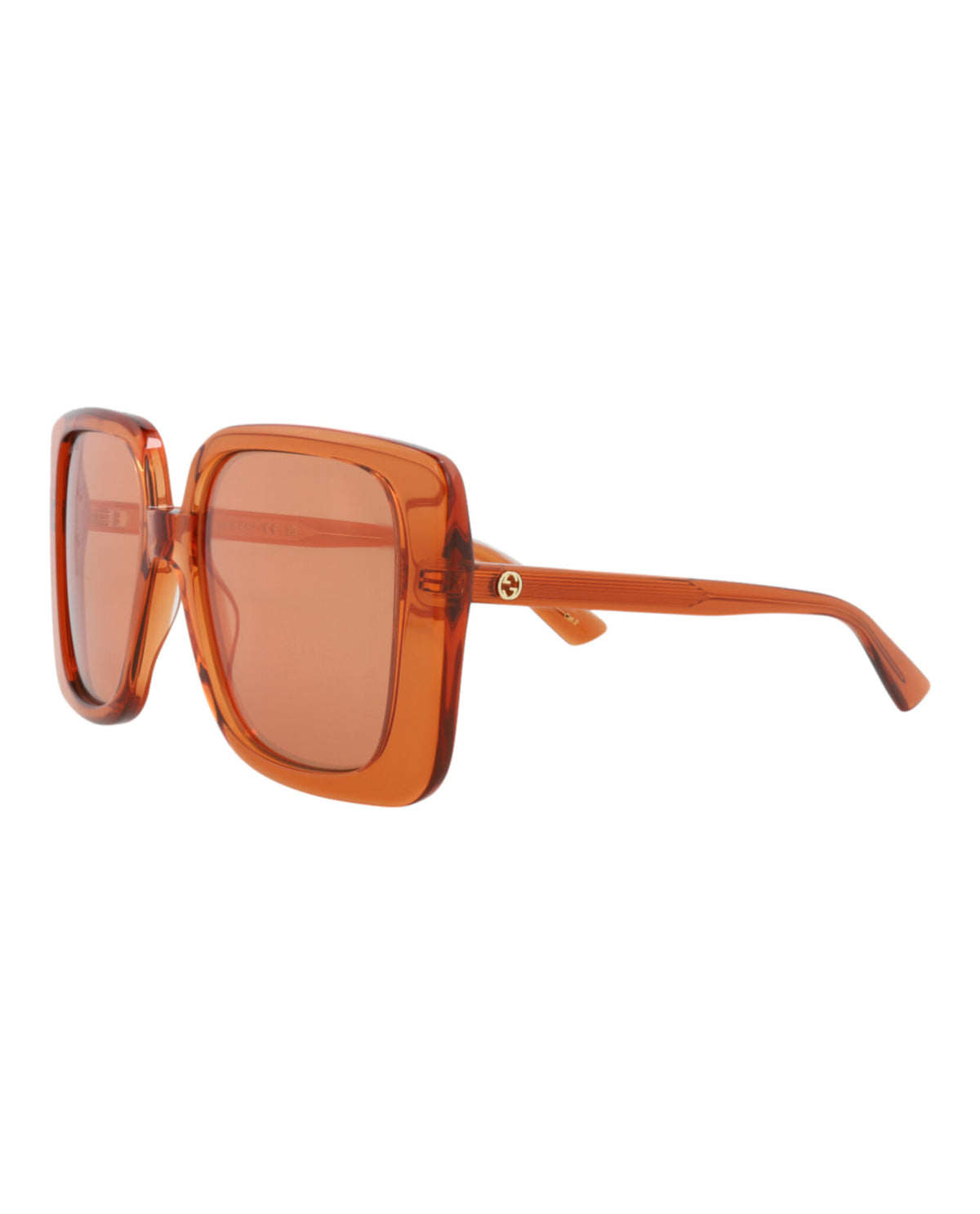 Gucci Gucci Womens Square/Rectangle Orange Orange Orange Fashion Designer Eyewear