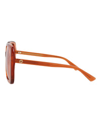 Gucci Gucci Womens Square/Rectangle Orange Orange Orange Fashion Designer Eyewear