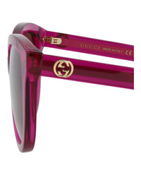 Gucci Womens Round/Oval Pink Pink Red Fashion Designer Eyewear