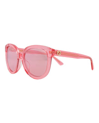 Gucci Gucci Womens Round/Oval Pink Pink Pink Fashion Designer Eyewear