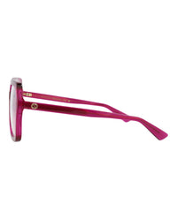 Gucci Gucci Womens Square/Rectangle Pink Pink Transparent Fashion Designer Eyewear
