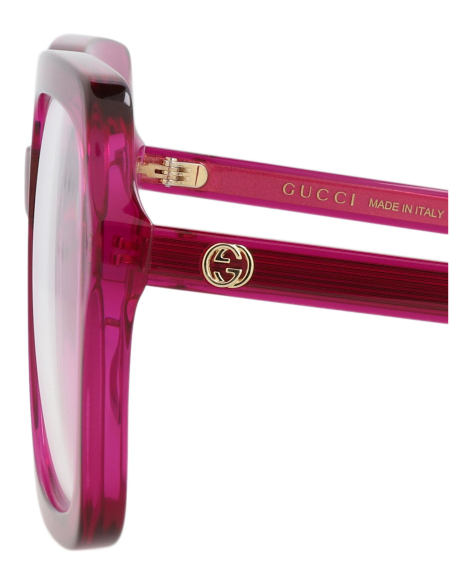 Gucci Gucci Womens Square/Rectangle Pink Pink Transparent Fashion Designer Eyewear