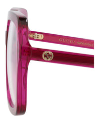 Gucci Gucci Womens Square/Rectangle Pink Pink Transparent Fashion Designer Eyewear