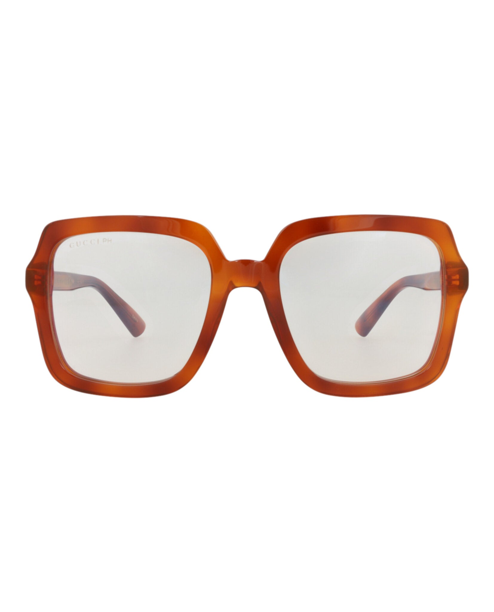 Gucci Gucci Womens Square/Rectangle Havana Havana Transparent Fashion Designer Eyewear