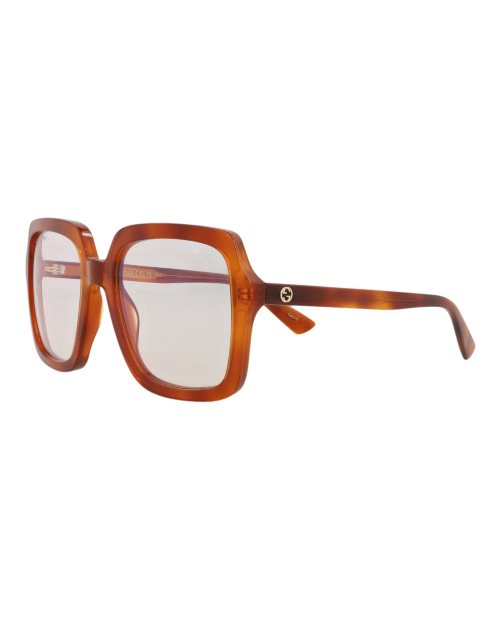 Gucci Gucci Womens Square/Rectangle Havana Havana Transparent Fashion Designer Eyewear