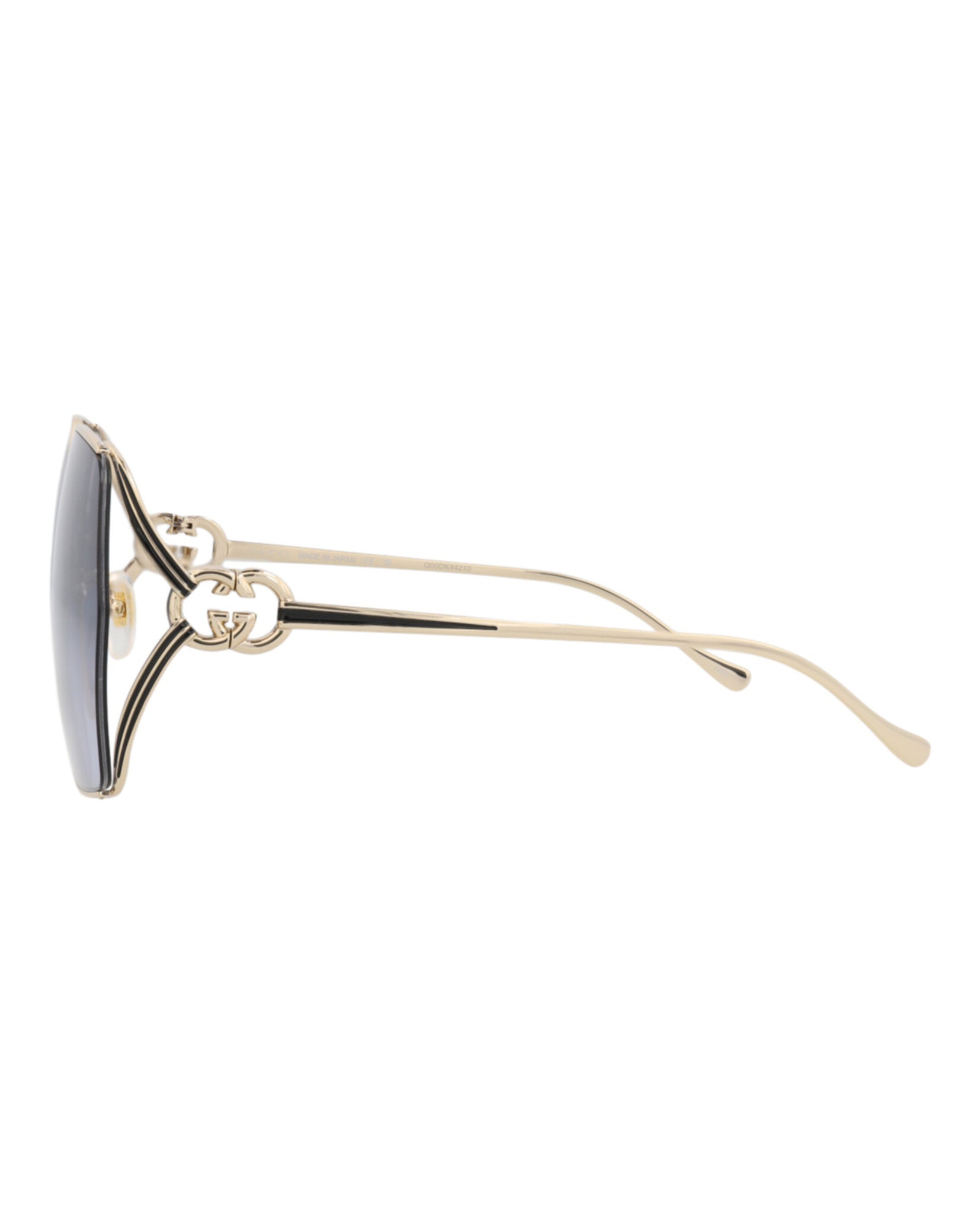 Gucci Gucci Womens Square/Rectangle Gold Gold Grey Fashion Designer Eyewear