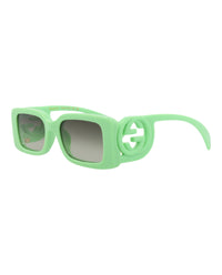 Gucci Womens Square/Rectangle Green Green Green Fashion Designer Eyewear