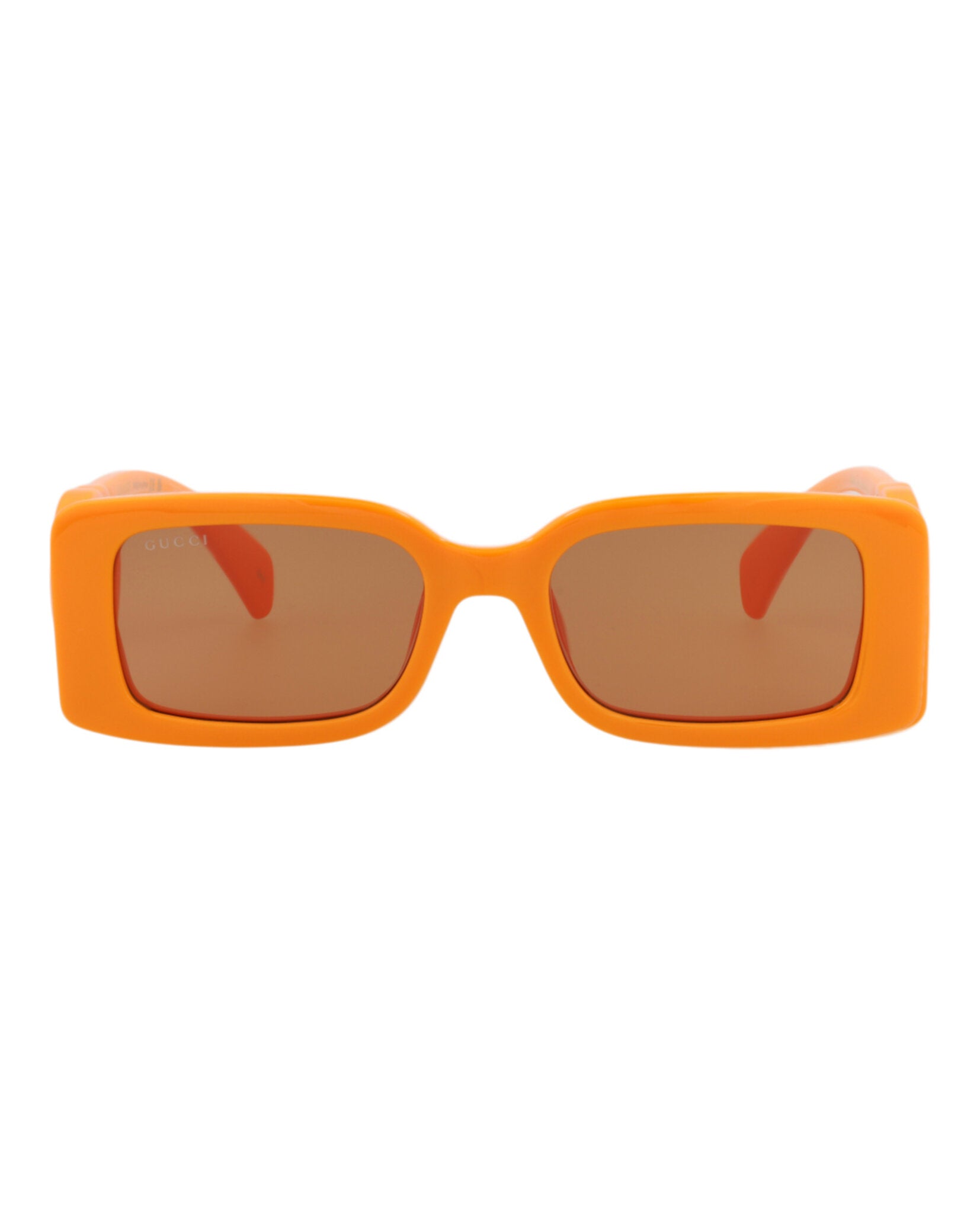 Gucci Womens Square/Rectangle Orange Orange Brown Fashion Designer Eyewear