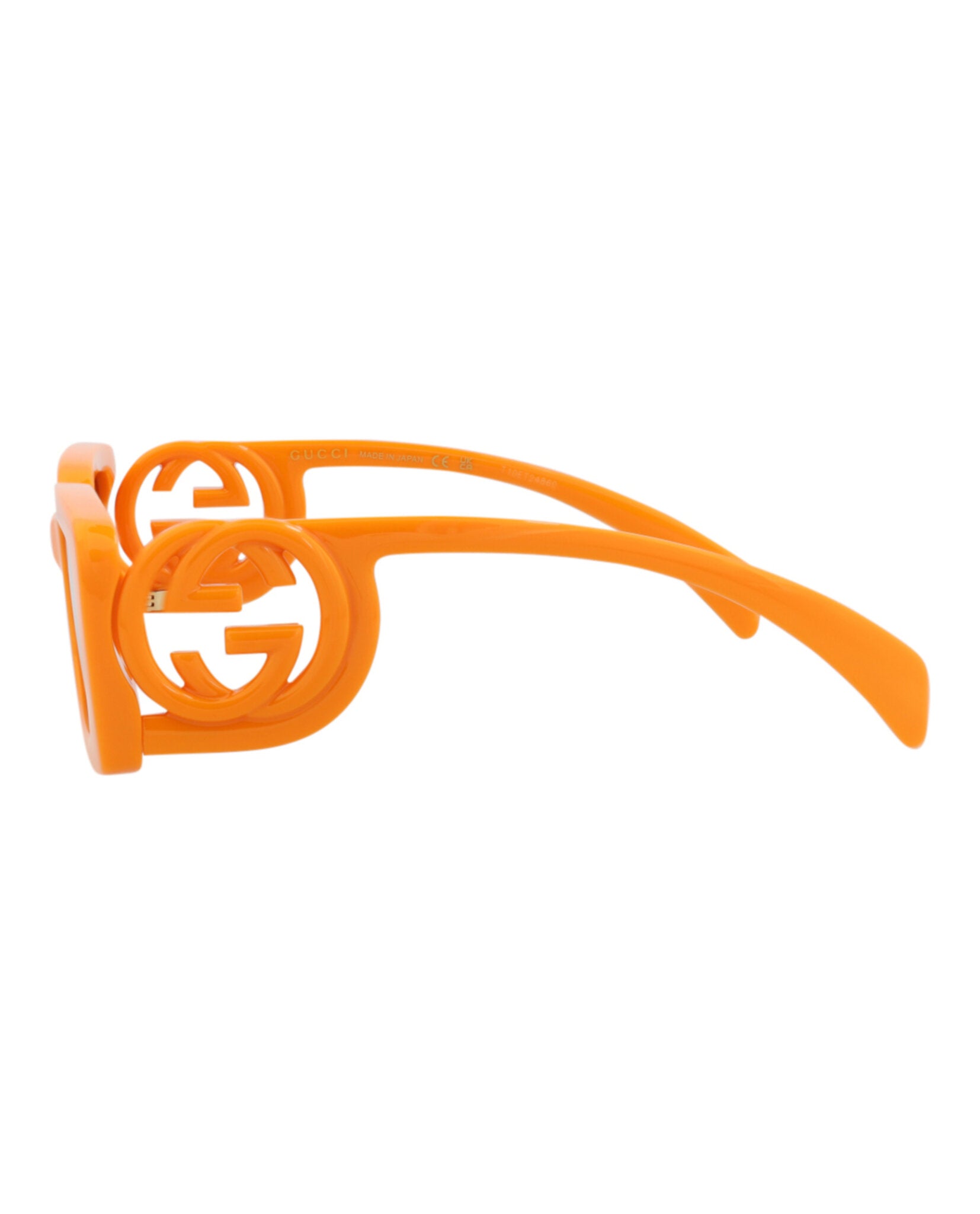 Gucci Womens Square/Rectangle Orange Orange Brown Fashion Designer Eyewear