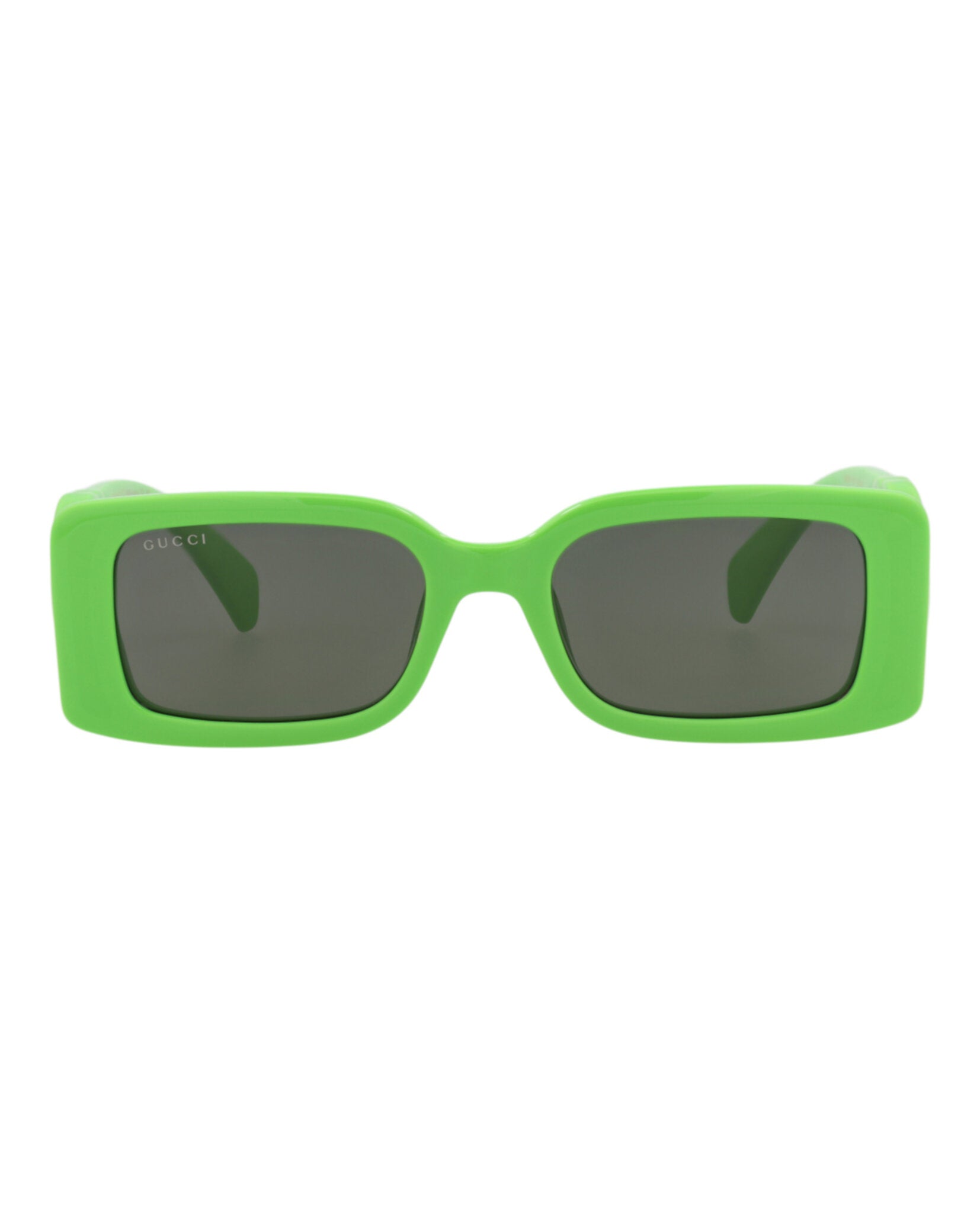 Gucci Womens Square/Rectangle Green Green Grey Fashion Designer Eyewear