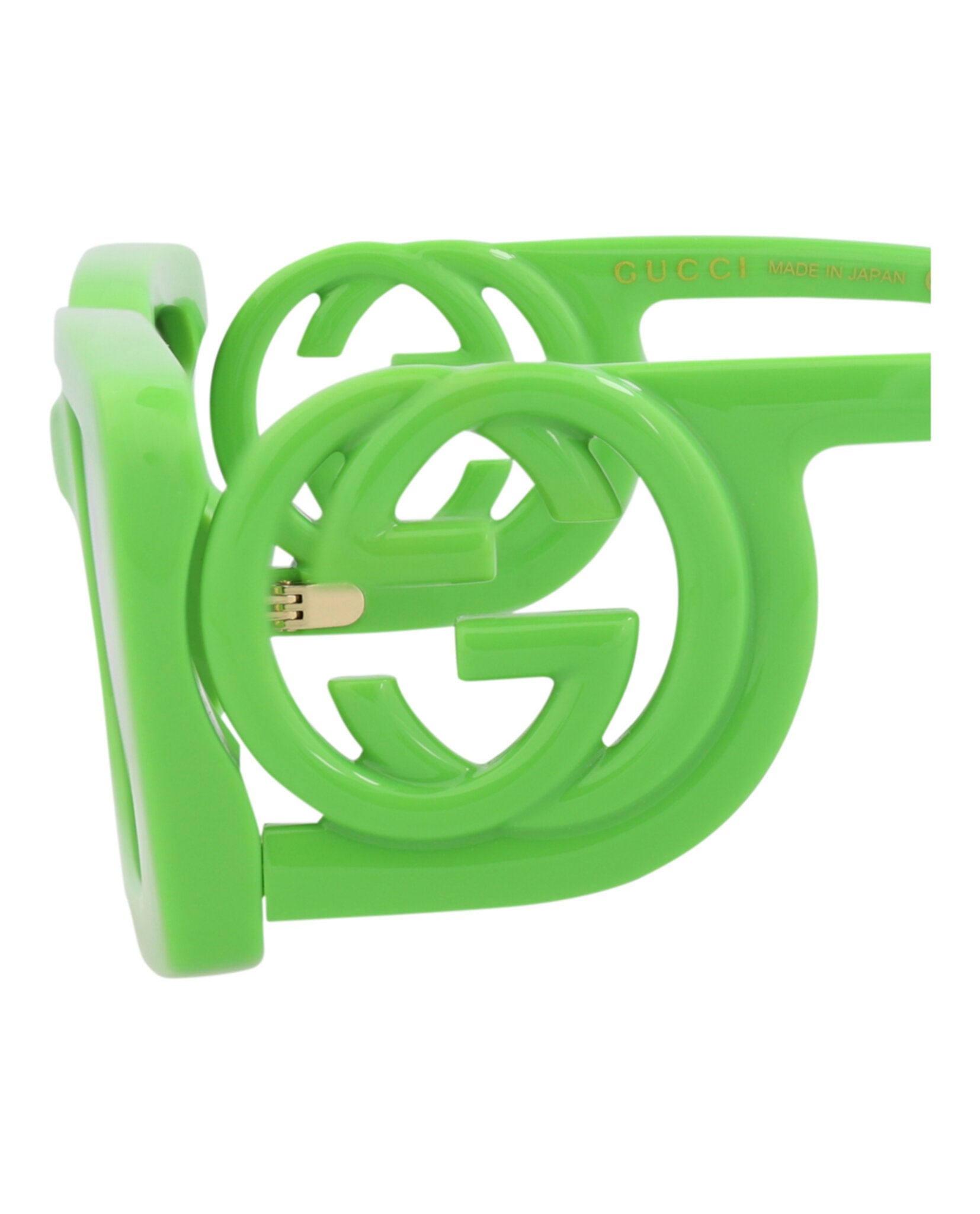 Gucci Womens Square/Rectangle Green Green Grey Fashion Designer Eyewear