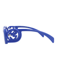 Gucci Gucci Womens Square/Rectangle Blue Blue Blue Fashion Designer Eyewear