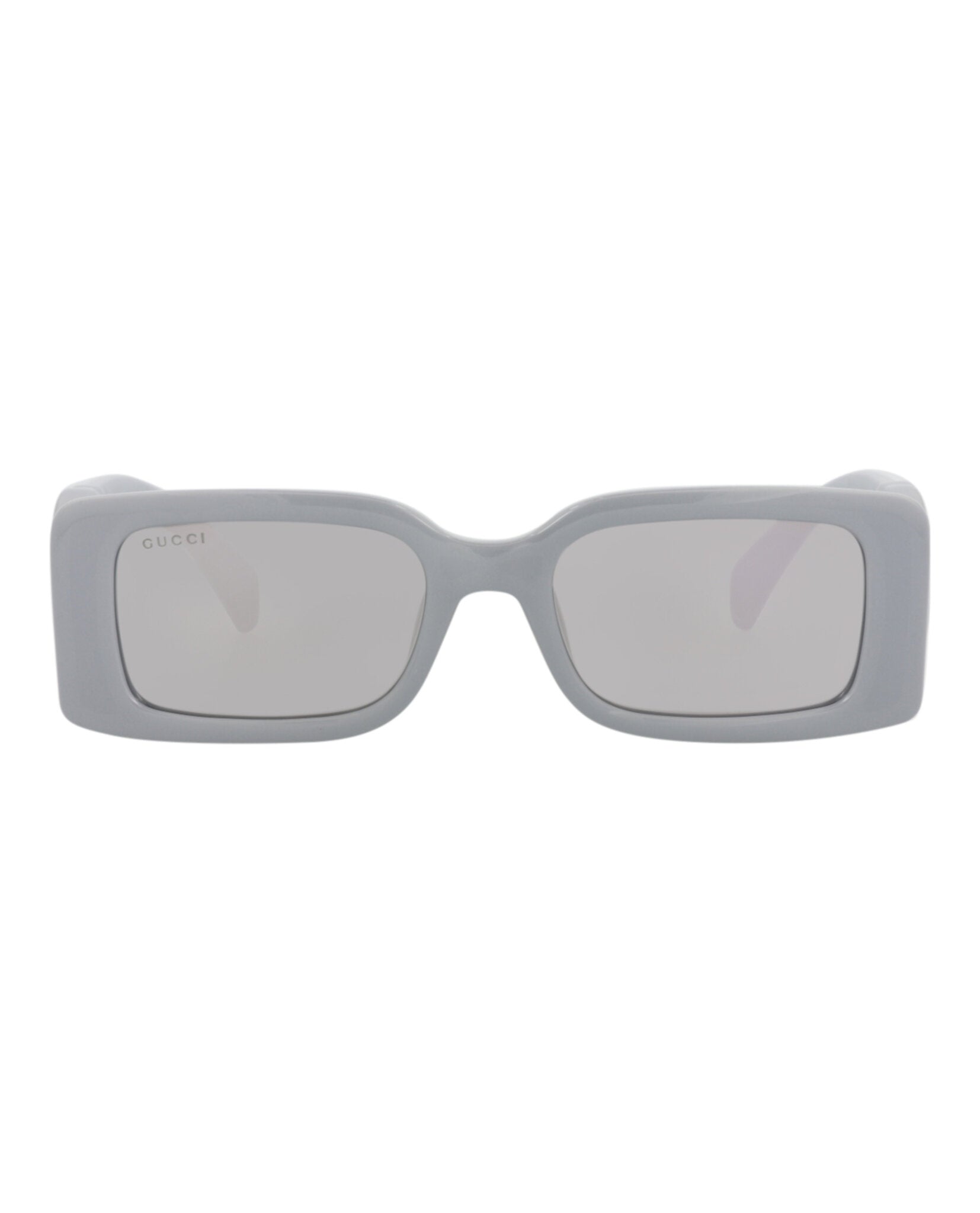 Gucci Gucci Womens Square/Rectangle Silver Silver Silver Fashion Designer Eyewear