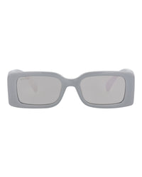 Gucci Gucci Womens Square/Rectangle Silver Silver Silver Fashion Designer Eyewear