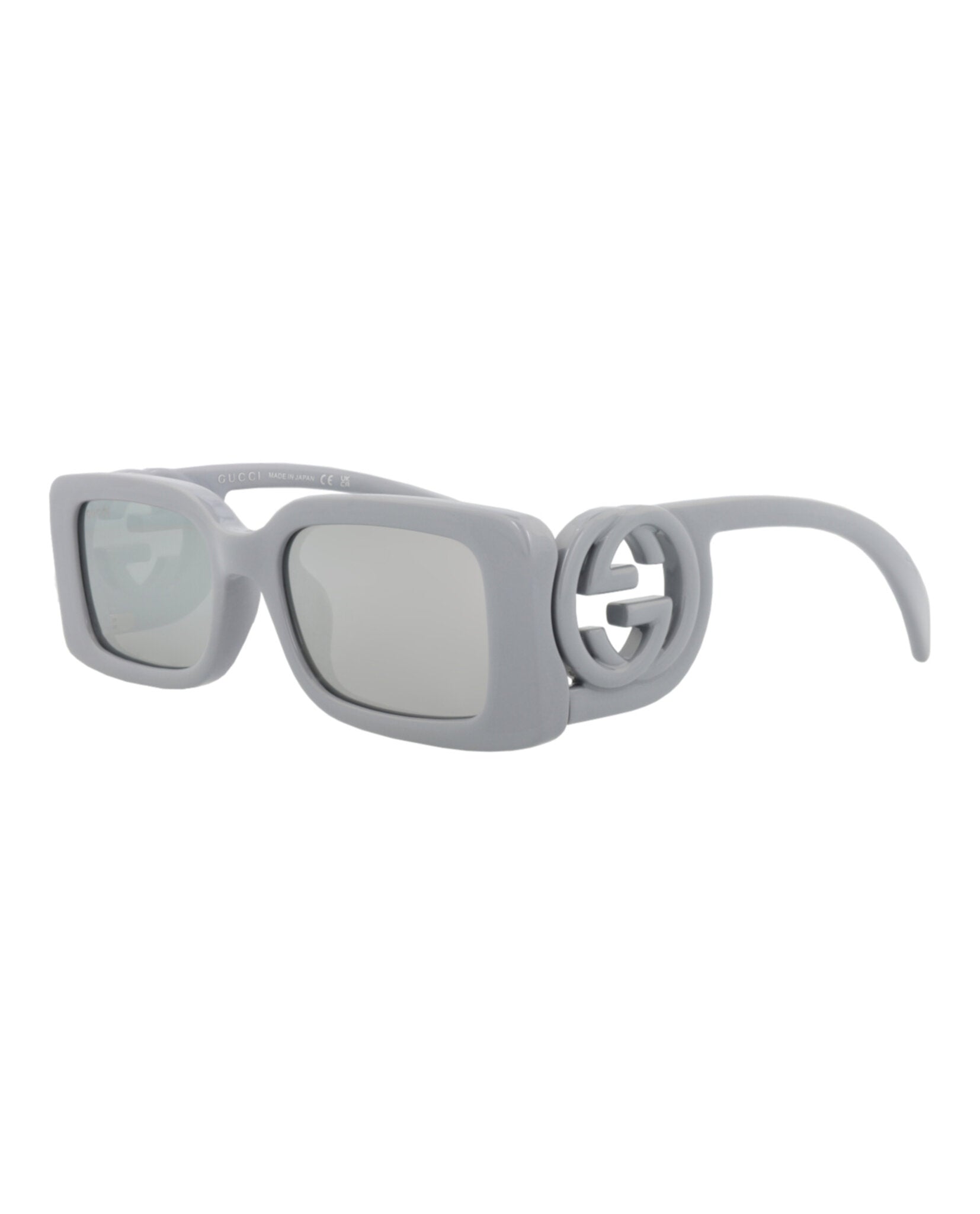 Gucci Gucci Womens Square/Rectangle Silver Silver Silver Fashion Designer Eyewear