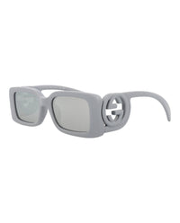 Gucci Gucci Womens Square/Rectangle Silver Silver Silver Fashion Designer Eyewear