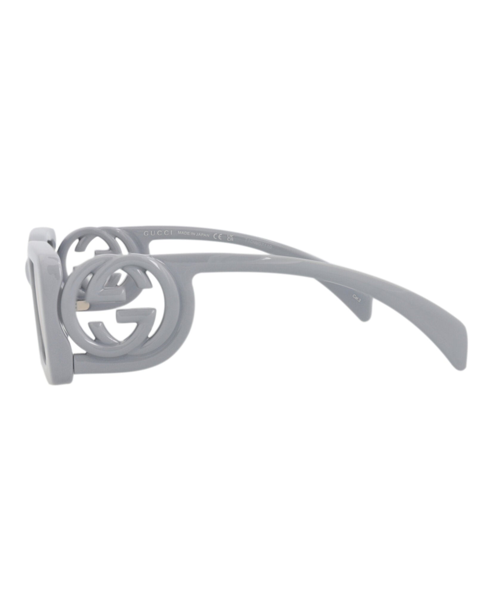 Gucci Gucci Womens Square/Rectangle Silver Silver Silver Fashion Designer Eyewear