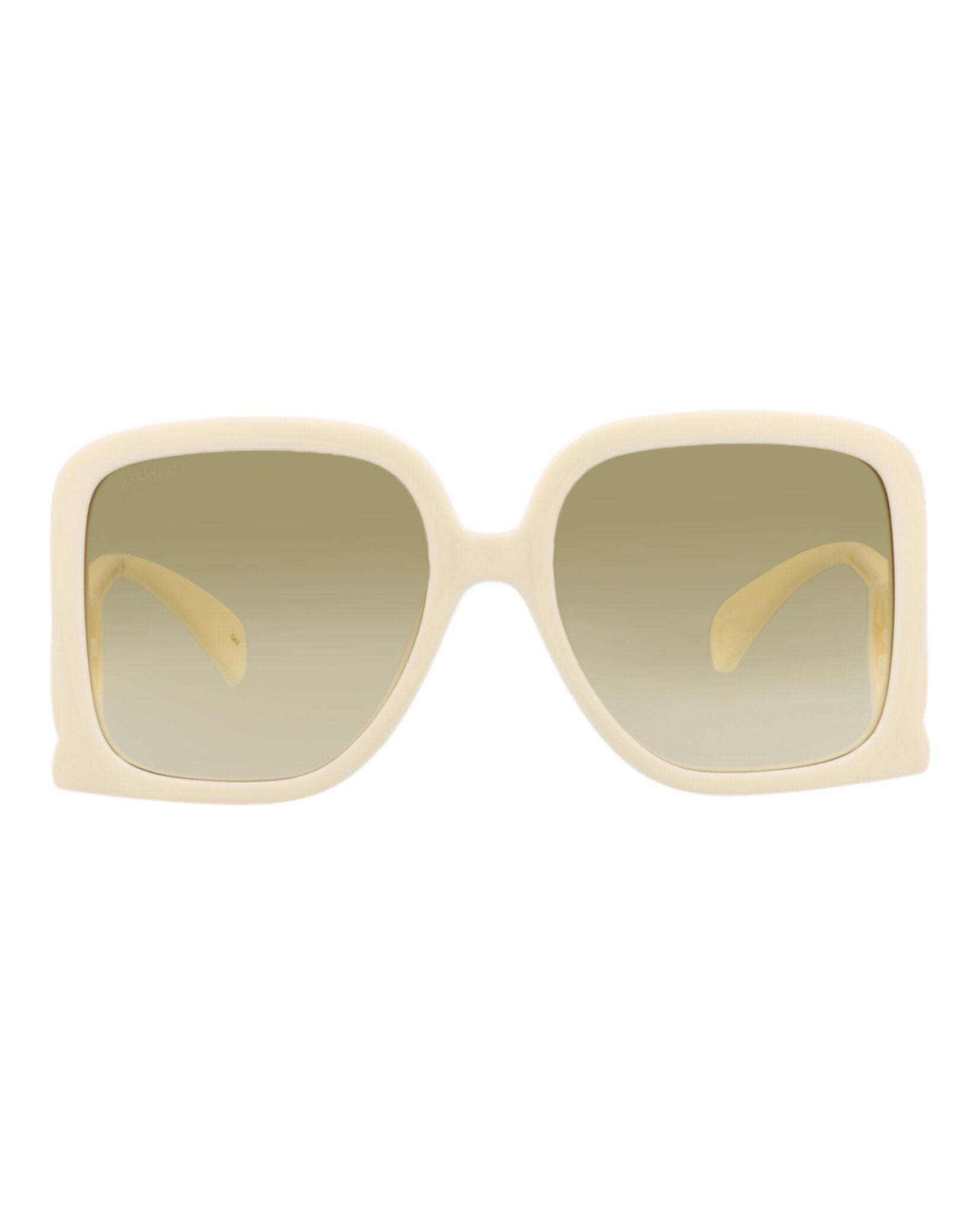 Gucci Womens Square/Rectangle Ivory Ivory Brown Fashion Designer Eyewear
