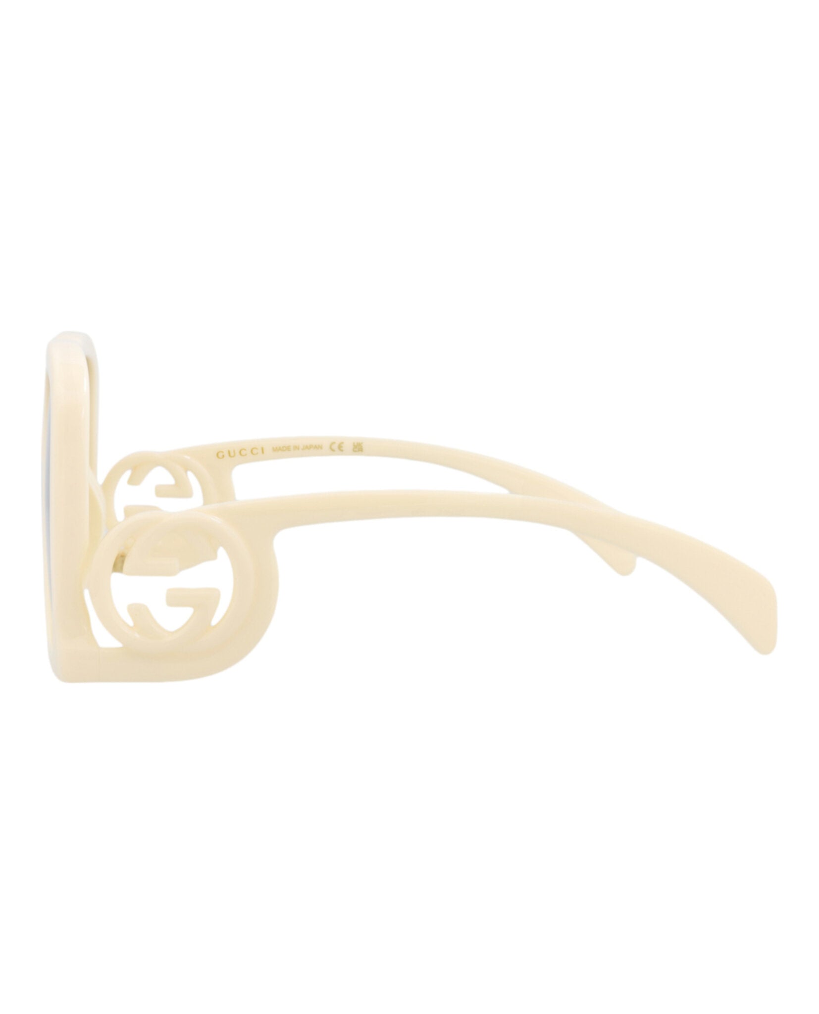 Gucci Womens Square/Rectangle Ivory Ivory Brown Fashion Designer Eyewear