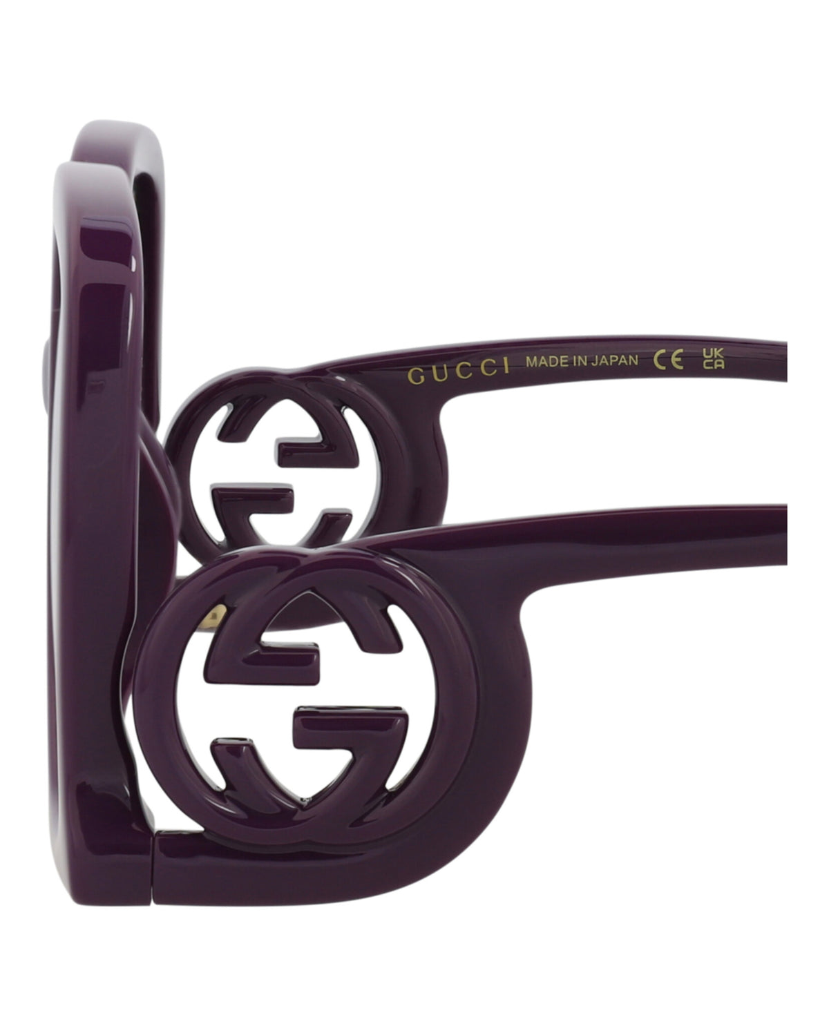 Gucci Gucci Womens Square/Rectangle Violet Violet Grey Fashion Designer Eyewear