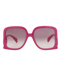 Gucci Gucci Womens Square/Rectangle Fuchsia Fuchsia Violet Fashion Designer Eyewear