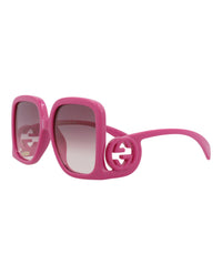 Gucci Gucci Womens Square/Rectangle Fuchsia Fuchsia Violet Fashion Designer Eyewear