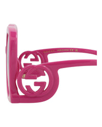 Gucci Gucci Womens Square/Rectangle Fuchsia Fuchsia Violet Fashion Designer Eyewear
