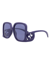 Gucci Gucci Womens Square/Rectangle Violet Violet Violet Fashion Designer Eyewear
