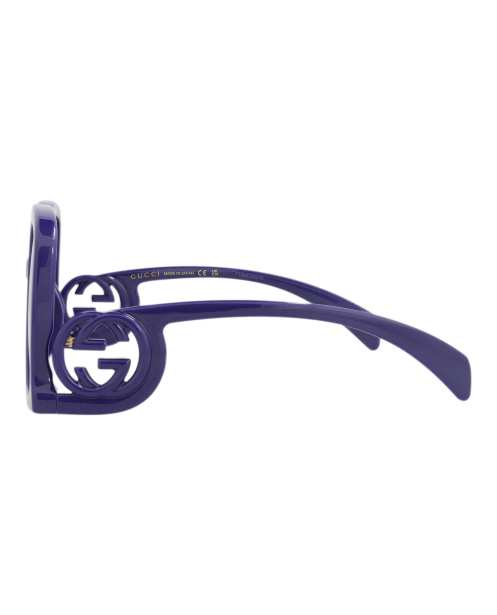 Gucci Gucci Womens Square/Rectangle Violet Violet Violet Fashion Designer Eyewear