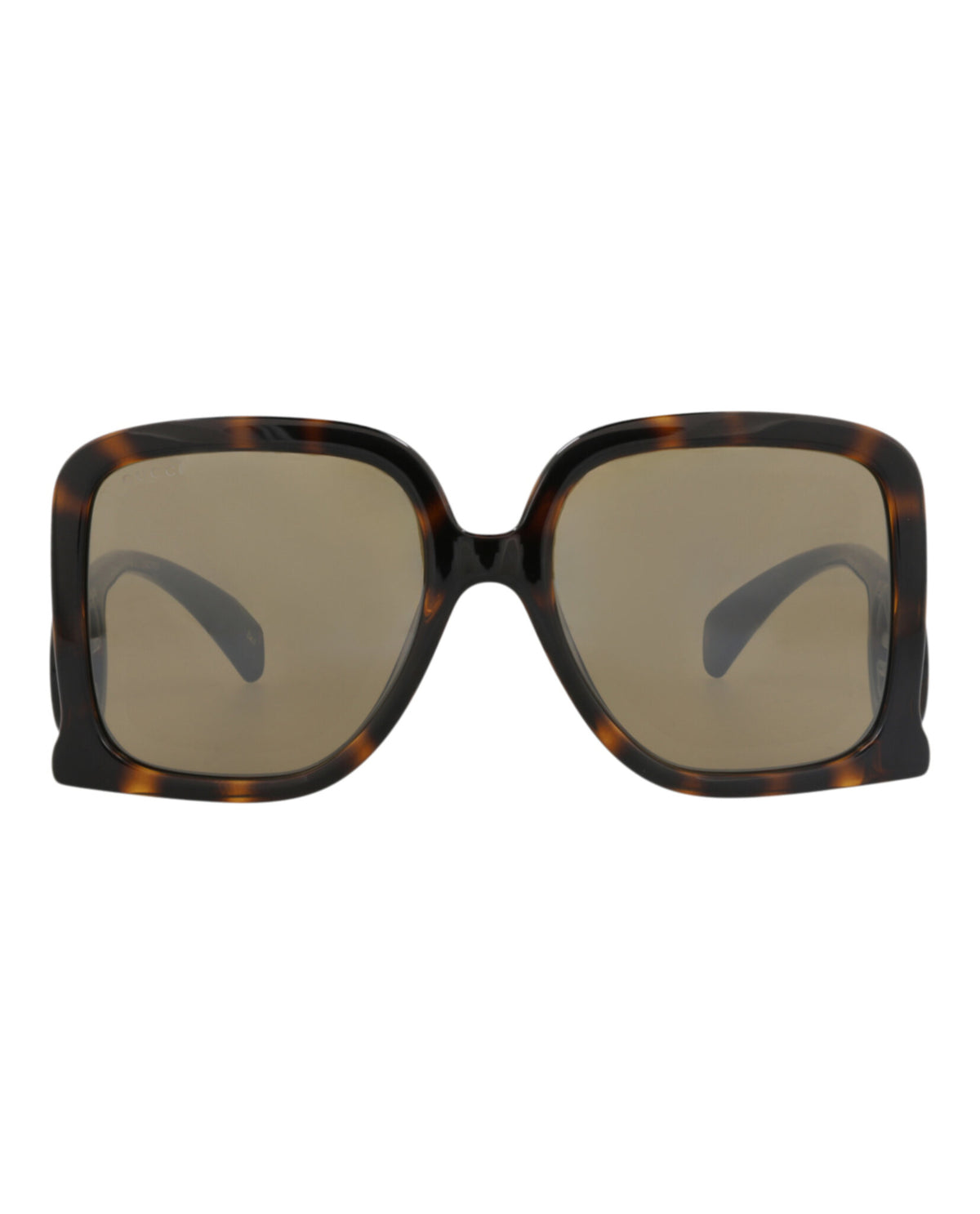 Gucci Womens Square/Rectangle Havana Havana Brown Fashion Designer Eyewear